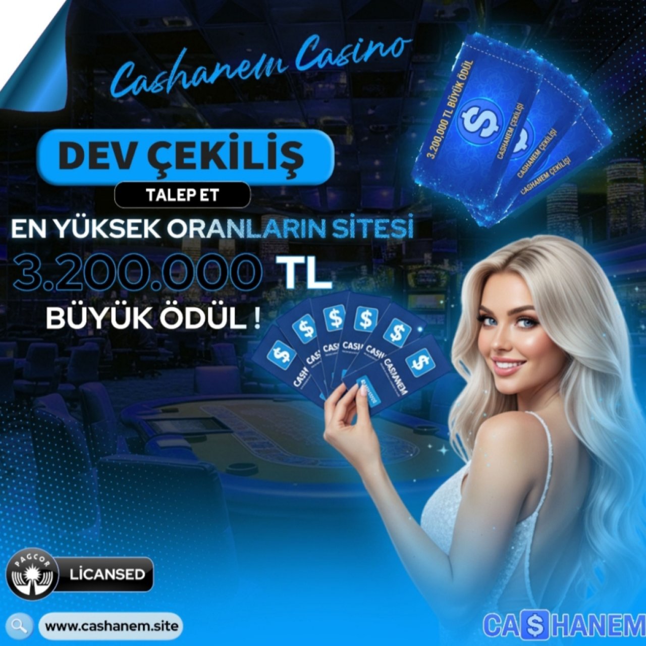 CASHANEM DEV ÇEKİLİŞİ BAŞLADI! 💥 Toplam 3.200.000₺ ödül havuzu seni bekliyor! 💰